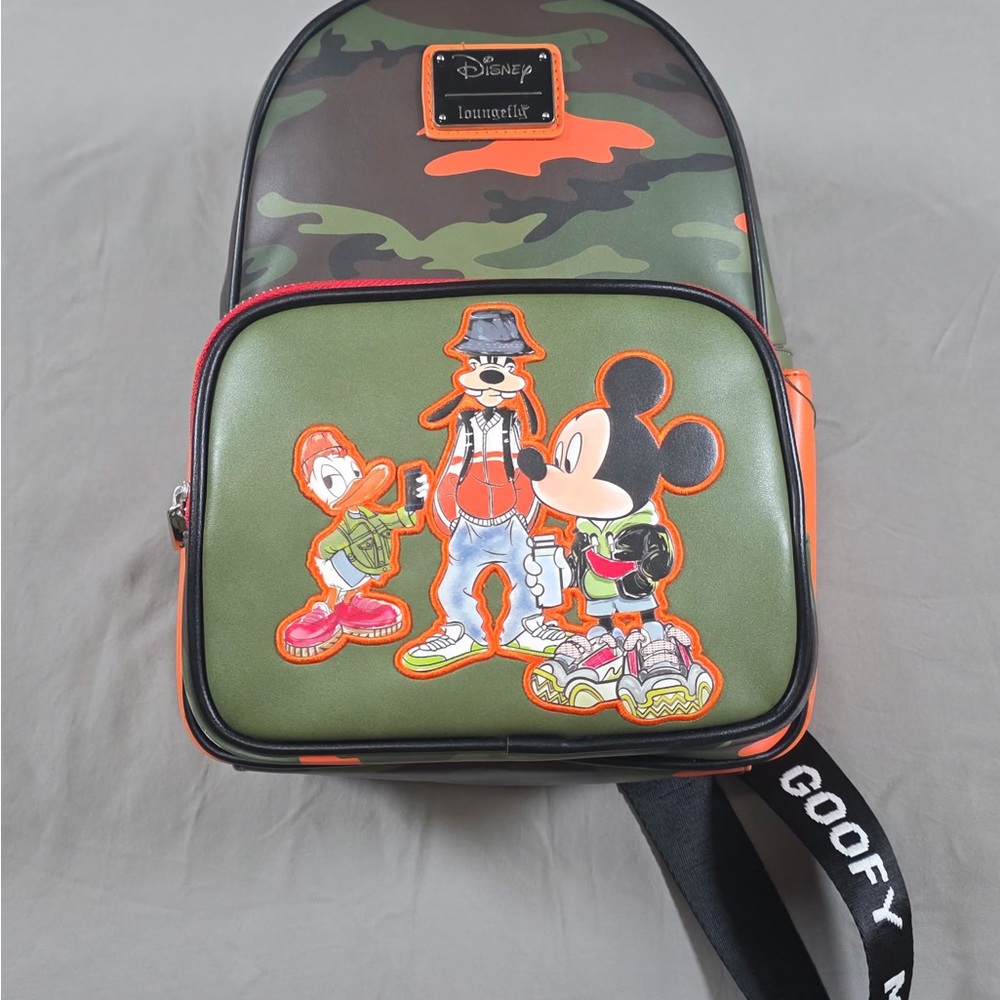 Disney Loungefly Orange and Green Camouflage Bag